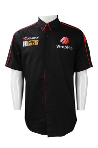 DS067 tailor-made team shirt  group customized team shirt  suitcase packaging company  flight emblem  team shirt manufacturer front view